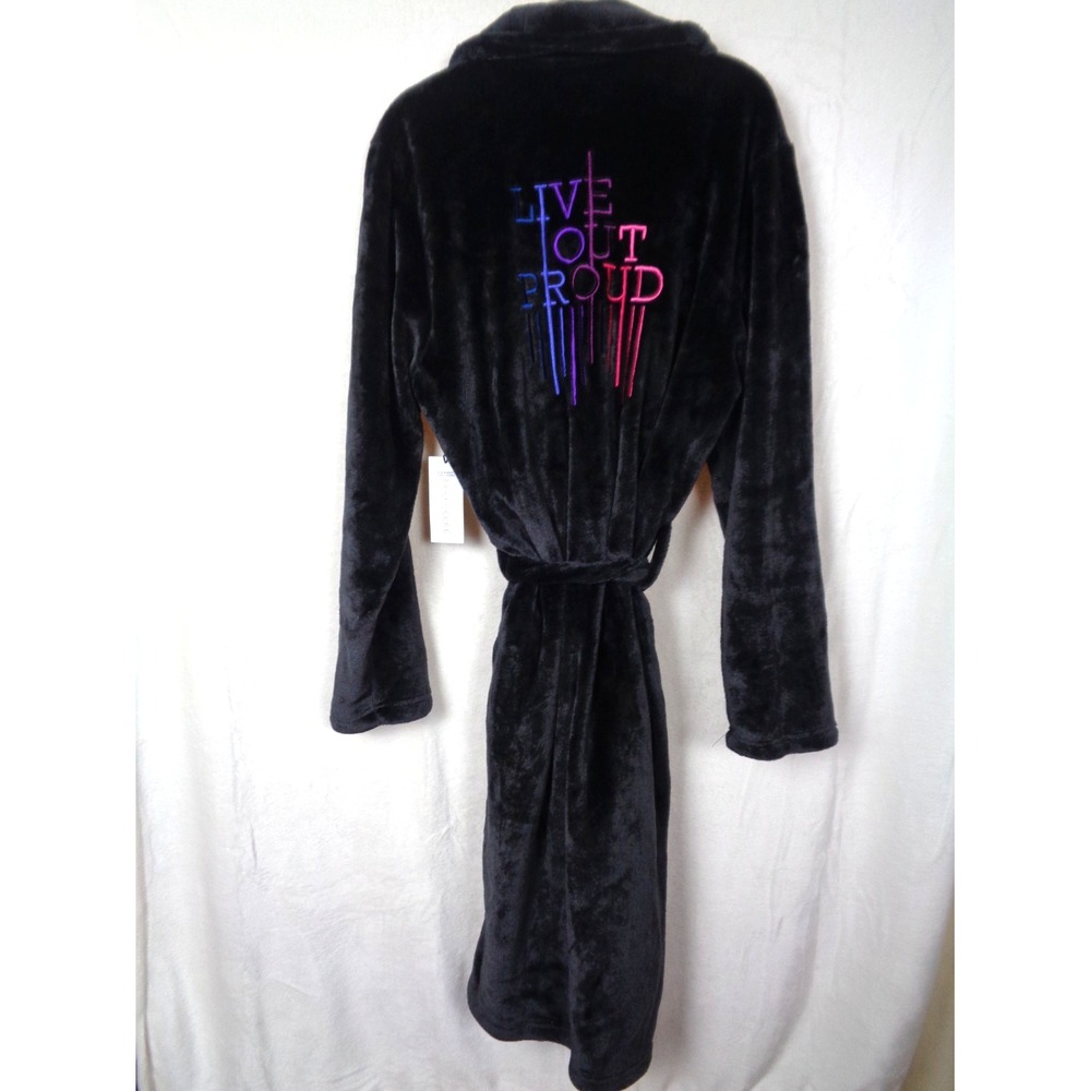 Live Out Proud Super Soft Plush Long Grey Robe Size Medium Unisex BP‎ Nordstrom - Picture 2 of 7